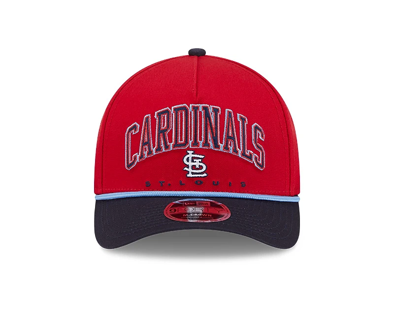 St. Louis Cardinals Red and Navy Arch New Era 9FORTY M-Crown A-Frame Adjustable Hat