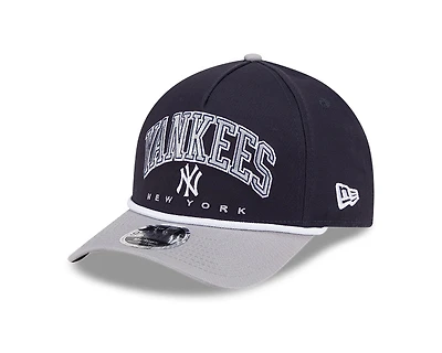 New York Yankees Navy and Gray Arch New Era 9FORTY M-Crown A-Frame Adjustable Hat