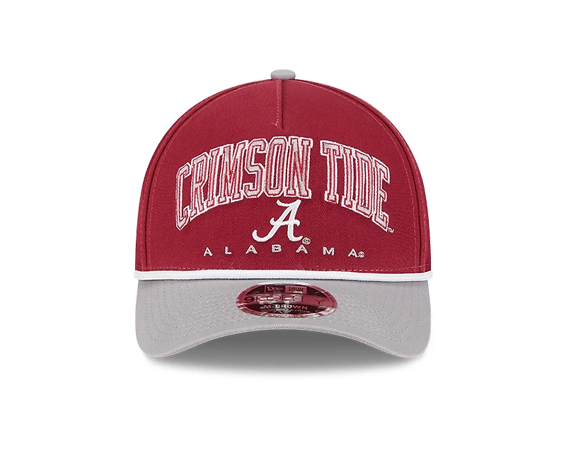 Alabama Crimson Tide Crimson and Gray Arch New Era 9FORTY M-Crown A-Frame Adjustable Hat