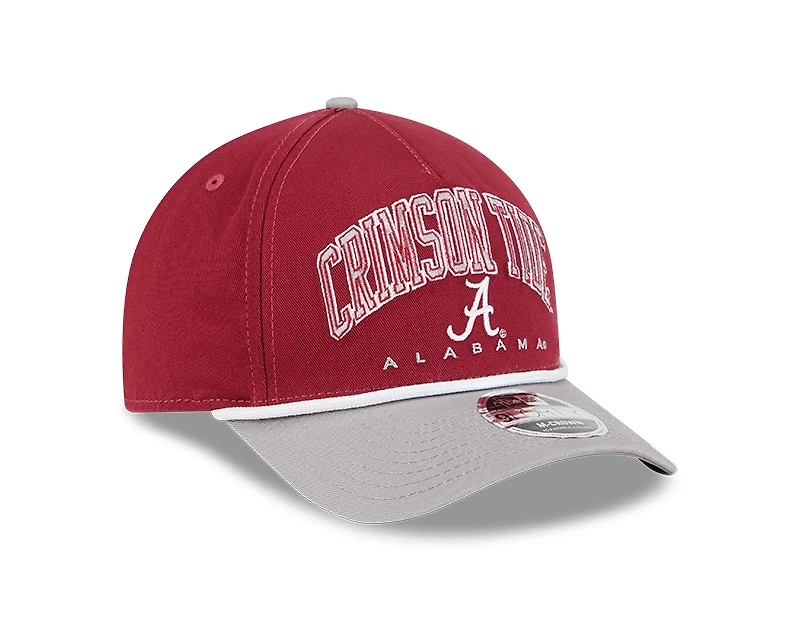 Alabama Crimson Tide Crimson and Gray Arch New Era 9FORTY M-Crown A-Frame Adjustable Hat