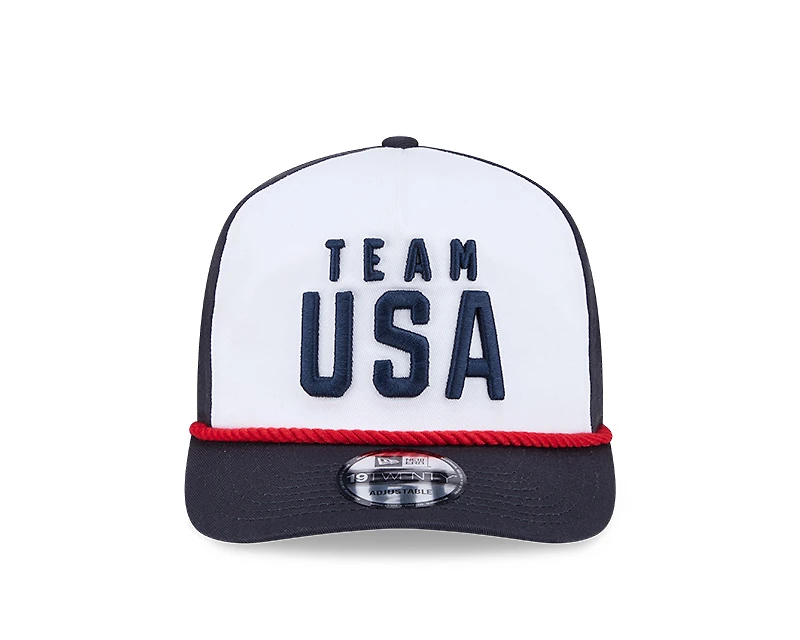 Team USA White and Navy Olympic Team New Era 19TWENTY Adjustable Hat