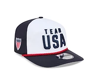 Team USA White and Navy Olympic Team New Era 19TWENTY Adjustable Hat