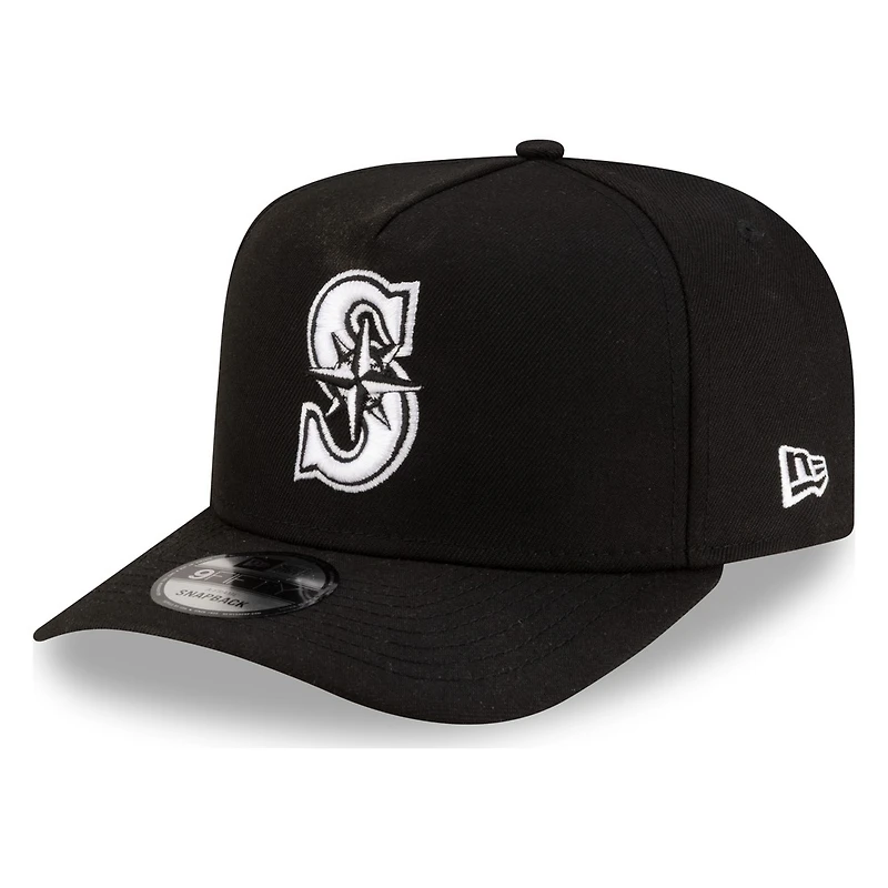 Seattle Mariners Black 30th Anniversary Patch Pink UV Mariners Patch New Era 9FIFTY A-Frame Snapback Hat