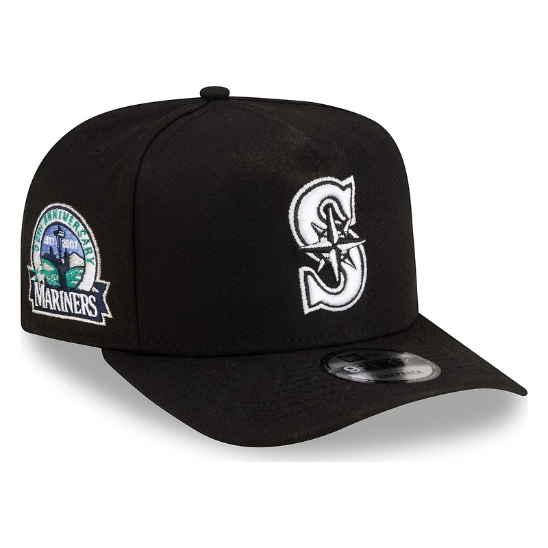 Seattle Mariners Black 30th Anniversary Patch Pink UV Mariners Patch New Era 9FIFTY A-Frame Snapback Hat