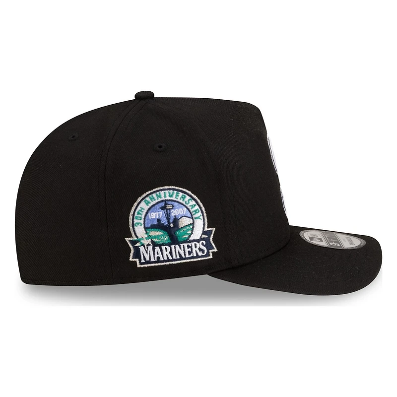 Seattle Mariners Black 30th Anniversary Patch Pink UV Mariners Patch New Era 9FIFTY A-Frame Snapback Hat