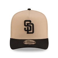 San Diego Padres Camel Brown and Black with Red Rose Side Patch New Era 9FIFTY A-Frame Snapback Hat