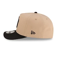 San Diego Padres Camel Brown and Black with Red Rose Side Patch New Era 9FIFTY A-Frame Snapback Hat