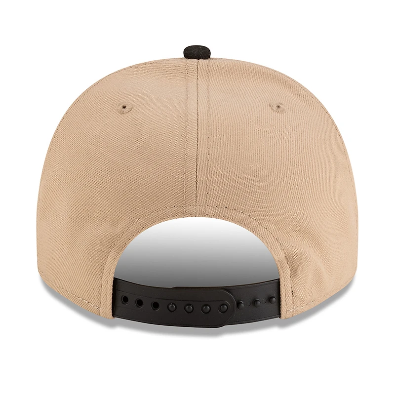 San Diego Padres Camel Brown and Black with Red Rose Side Patch New Era 9FIFTY A-Frame Snapback Hat