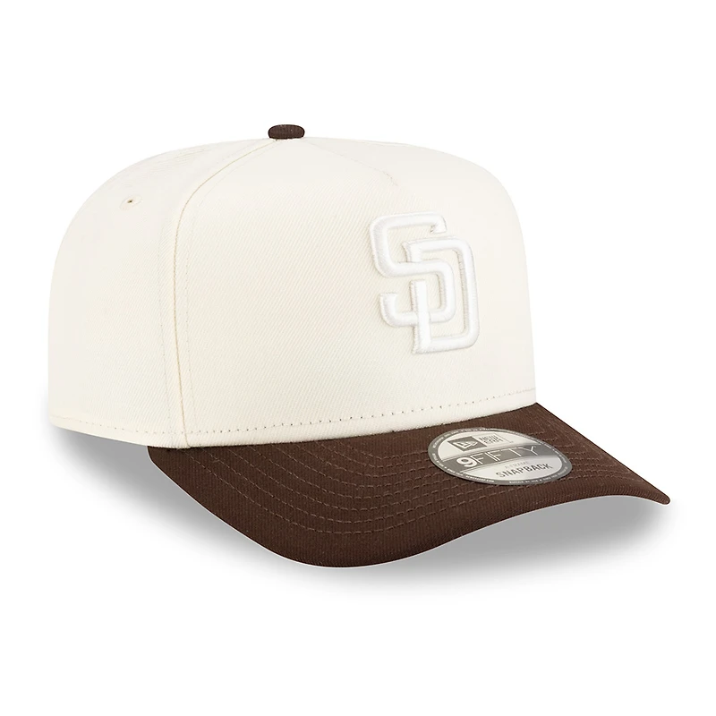 San Diego Padres Chrome and Burnt Wood Brown New Era 9FIFTY A-Frame Snapback Hat