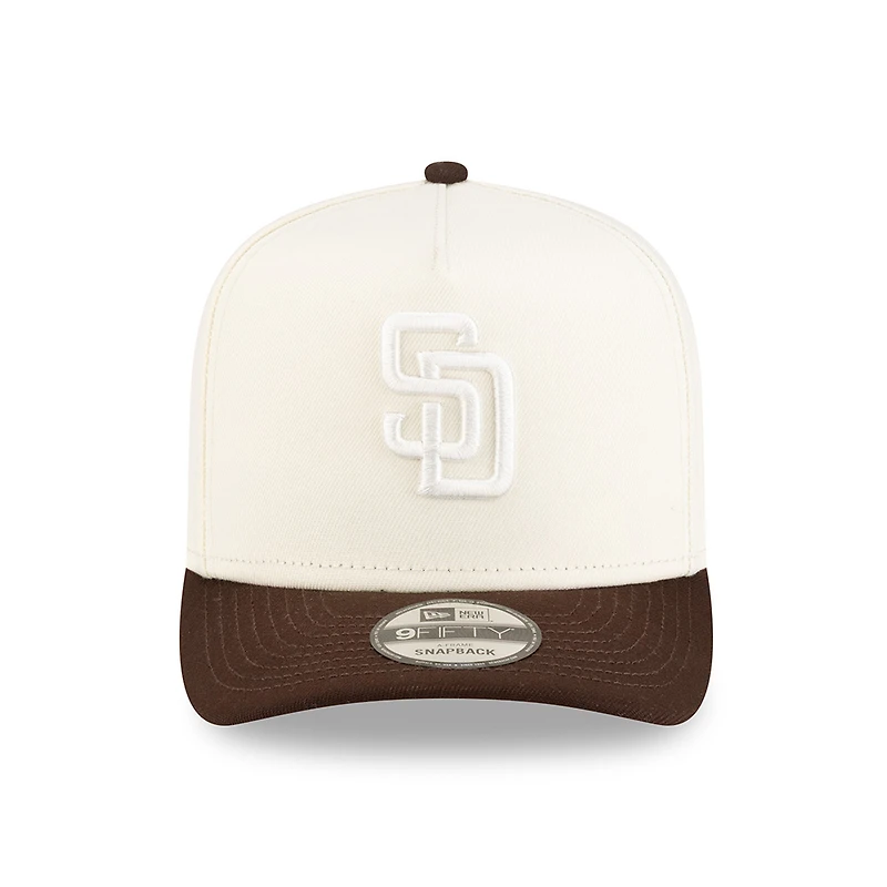 San Diego Padres Chrome and Burnt Wood Brown New Era 9FIFTY A-Frame Snapback Hat