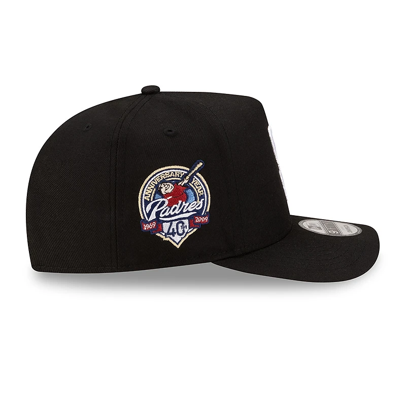 San Diego Padres Black 40th Anniversary Patch Pink UV New Era 9FIFTY A-Frame Snapback Hat