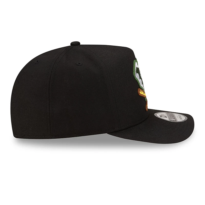 Oakland Athletics Black Stomper Logo New Era 9FIFTY A-Frame Snapback Hat
