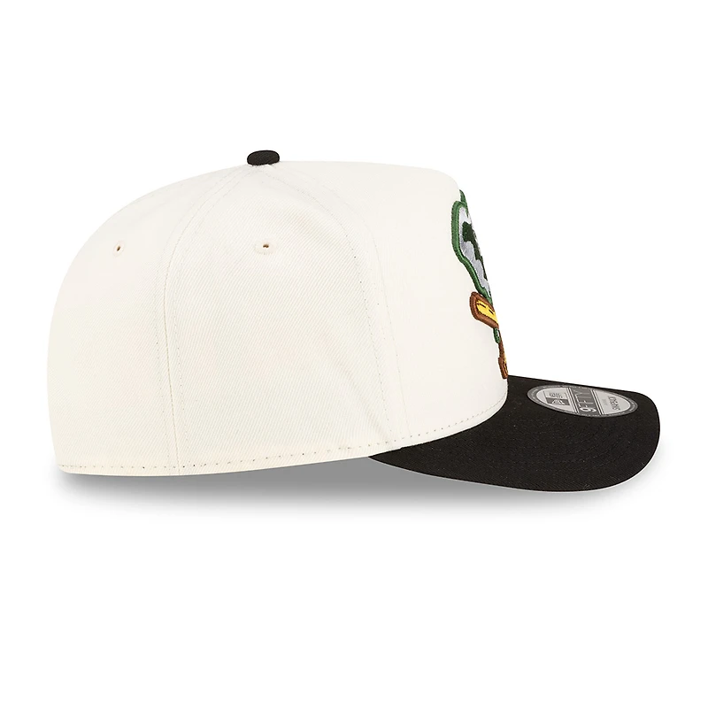 Oakland Athletics Chrome and Black Stomper 2Tone New Era 9FIFTY A-Frame Snapback Hat