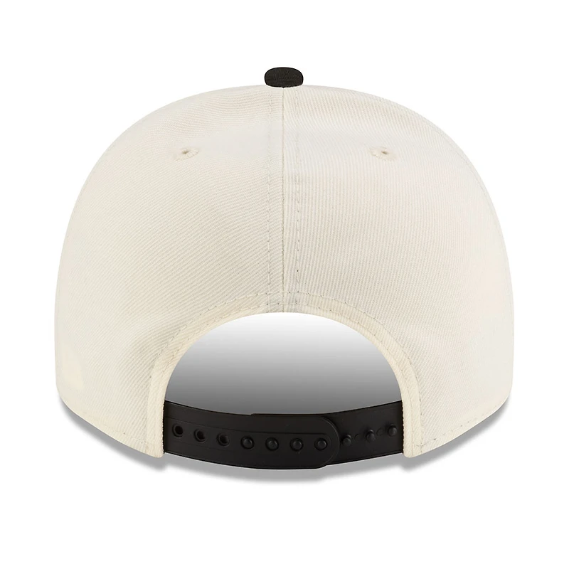 New York Yankees Chrome and Black with Front Rose New Era 9FIFTY A-Frame Snapback Hat