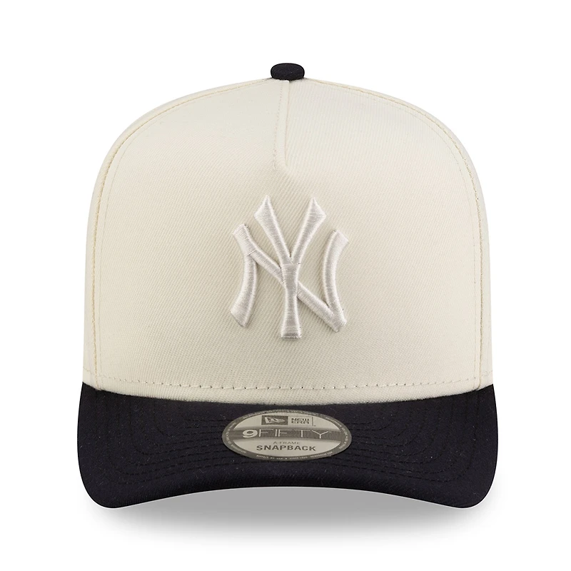 New York Yankees Chrome and Navy New Era 9FIFTY A-Frame Snapback Hat