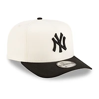 New York Yankees Chrome and Black 2Tone New Era 9FIFTY A-Frame Snapback Hat