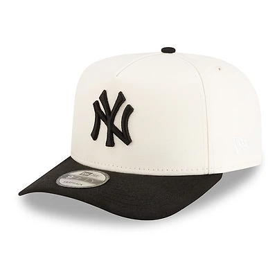 New York Yankees Chrome and Black 2Tone New Era 9FIFTY A-Frame Snapback Hat