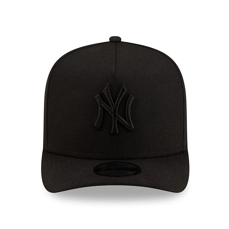 New York Yankees Black on Black New Era 9FIFTY A-Frame Snapback Hat