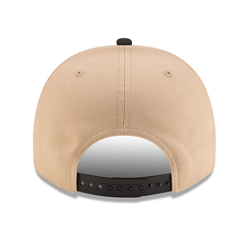 New York Yankees Camel Brown and Black Red Rose Side Patch New Era 9FIFTY A-Frame Snapback Hat