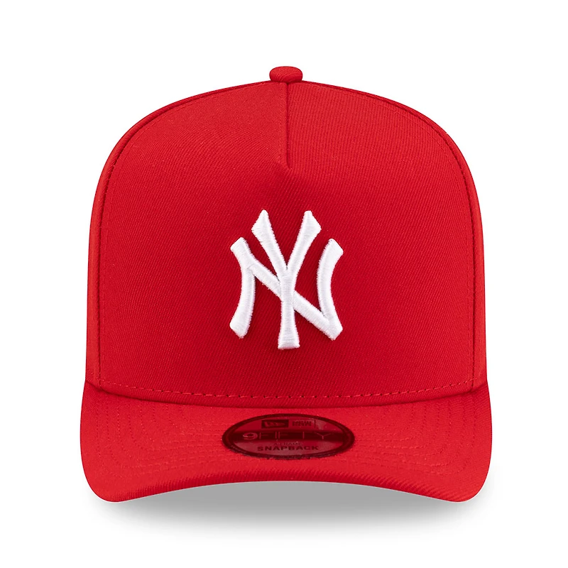 New York Yankees Scarlet Red and White New Era 9FIFTY A-Frame Snapback Hat