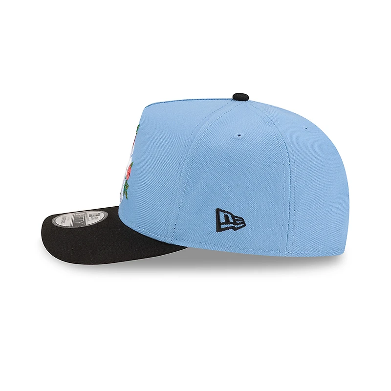 New York Yankees Sky Blue and Black Rose Logo New Era 9FIFTY A-Frame Snapback Hat