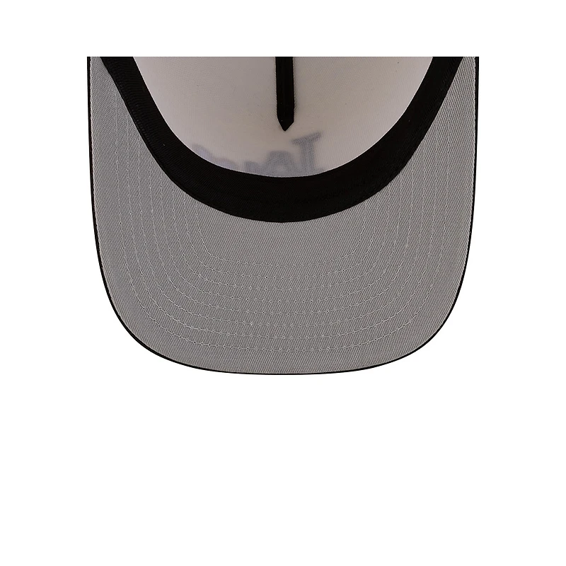 Los Angeles Dodgers Chrome and Black Silver Heart 40th Anniversary Patch New Era 9FIFTY A-Frame Snapback Hat