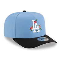 Los Angeles Dodgers Sky Blue and Black Rose Logo New Era 9FIFTY A-Frame Snapback Hat