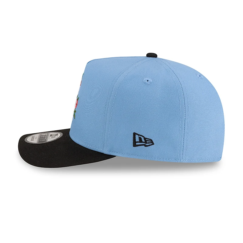 Los Angeles Dodgers Sky Blue and Black Rose Logo New Era 9FIFTY A-Frame Snapback Hat