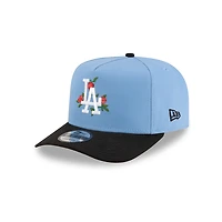 Los Angeles Dodgers Sky Blue and Black Rose Logo New Era 9FIFTY A-Frame Snapback Hat