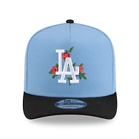 Los Angeles Dodgers Sky Blue and Black Rose Logo New Era 9FIFTY A-Frame Snapback Hat