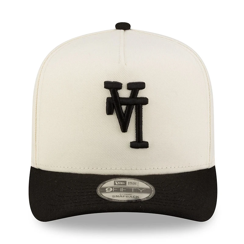 Los Angeles Dodgers Chrome and Black Upside Down 2Tone New Era 9FIFTY A-Frame Snapback Hat