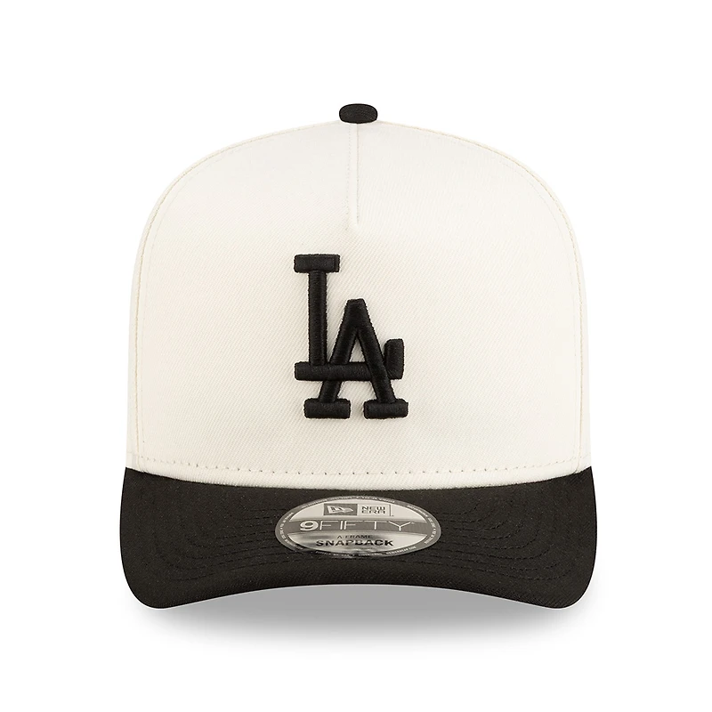 Los Angeles Dodgers Chrome and Black 2Tone New Era 9FIFTY A-Frame Snapback Hat