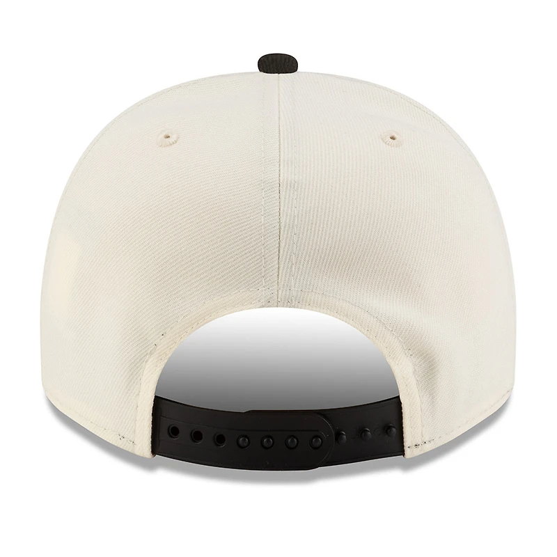 Los Angeles Dodgers Chrome and Black with Rose Logo New Era 9FIFTY A-Frame Snapback Hat