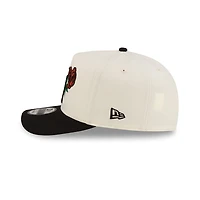 Los Angeles Dodgers Chrome and Black with Rose Logo New Era 9FIFTY A-Frame Snapback Hat
