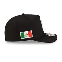 Mexico Black and White with Mexico Flag Patch New Era 9FIFTY A-Frame Snapback Hat