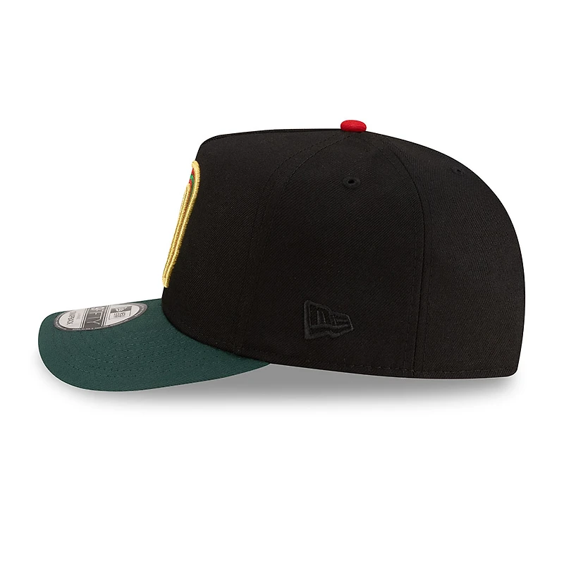 Mexico Black and Dark Green 2Tone with Mexico Flag Patch New Era 9FIFTY A-Frame Snapback Hat