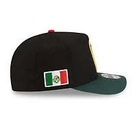 Mexico Black and Dark Green 2Tone with Mexico Flag Patch New Era 9FIFTY A-Frame Snapback Hat