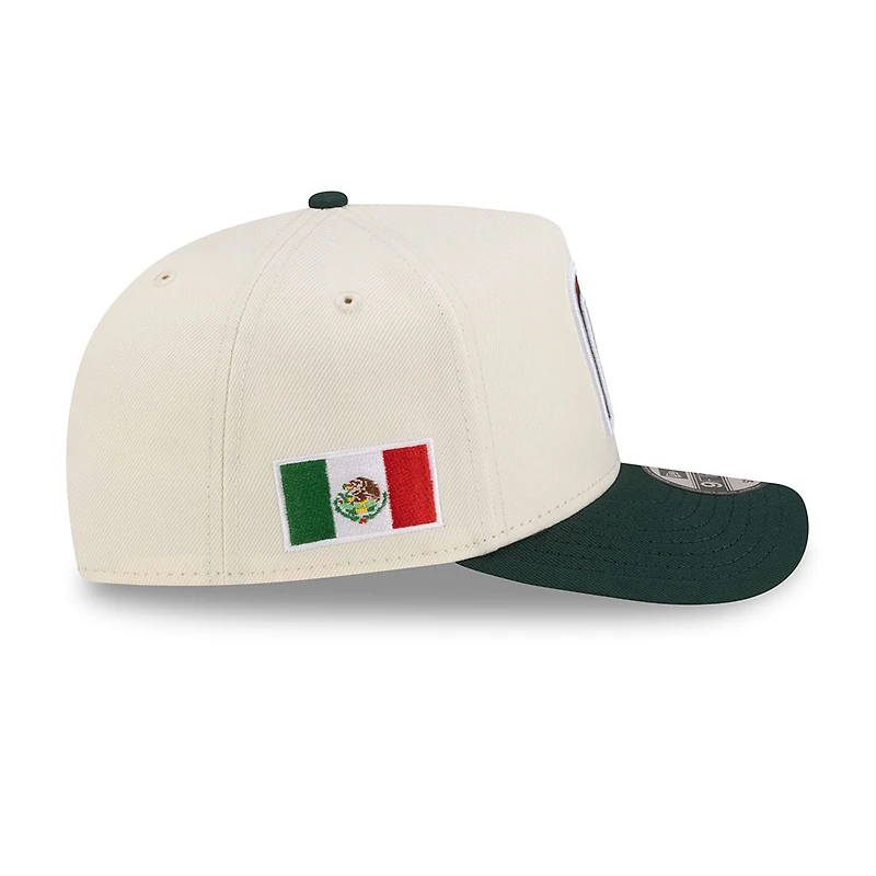 Mexico Chrome and Dark Green 2Tone with Mexico Flag Patch New Era 9FIFTY A-Frame Snapback Hat