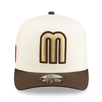 Mexico Chrome and Walnut Brown 2Tone with Mexico Flag Patch New Era 9FIFTY A-Frame Snapback Hat