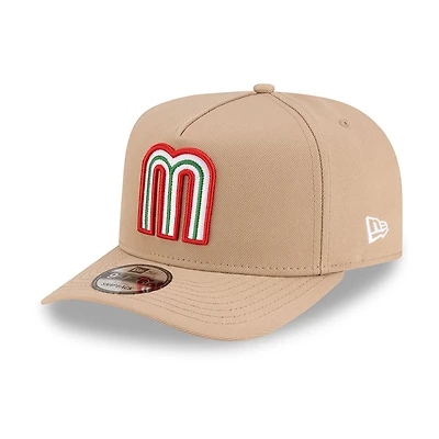 Mexico Camel Brown with Mexico Flag Patch New Era 9FIFTY A-Frame Snapback Hat