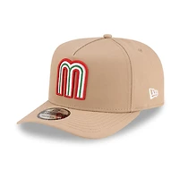 Mexico Camel Brown with Mexico Flag Patch New Era 9FIFTY A-Frame Snapback Hat