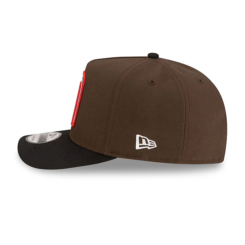 Mexico Dark Brown and Black with Mexico Flag Patch New Era 9FIFTY A-Frame Snapback Hat