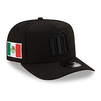 Team Mexico All Black WBC World Baseball Classic New Era 9FIFTY A-Frame Snapback Hat