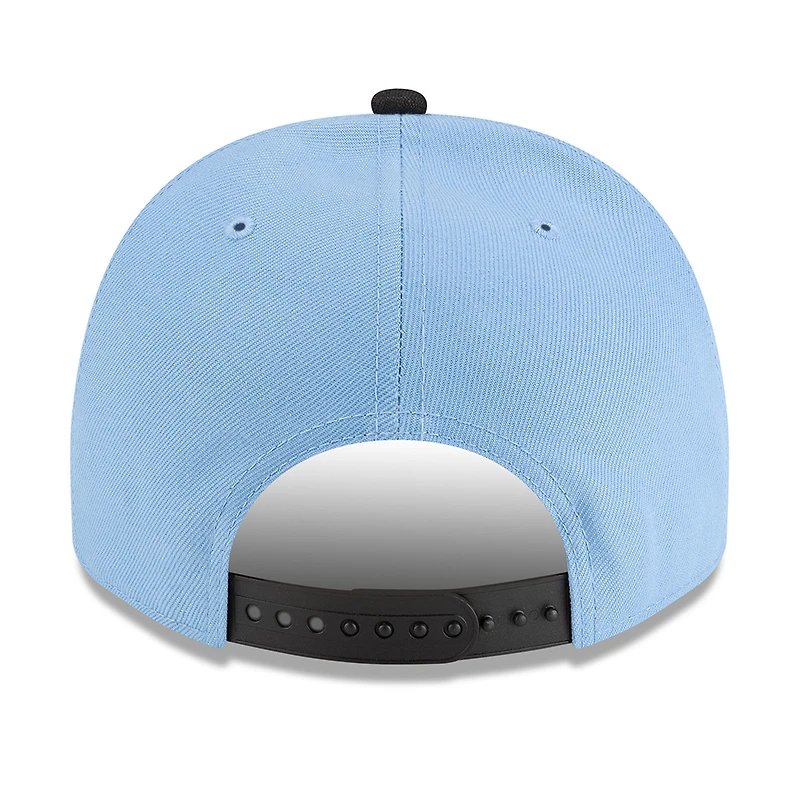 Houston Astros Sky Blue and Black Rose Logo New Era 9FIFTY A-Frame Snapback Hat