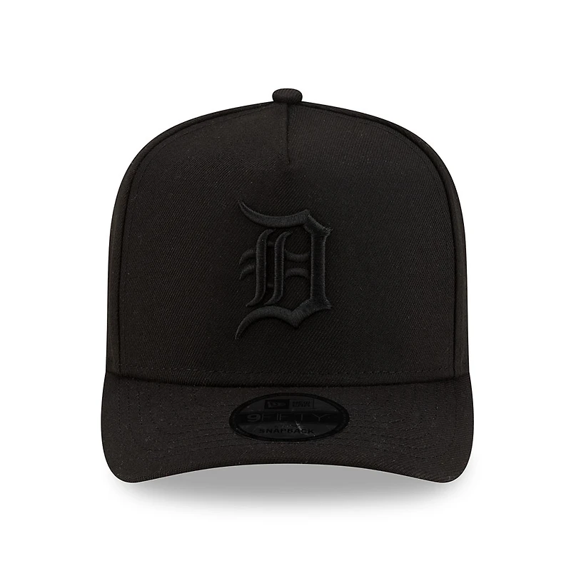 Detroit Tigers Black on Black New Era 9FIFTY A-Frame Snapback Hat