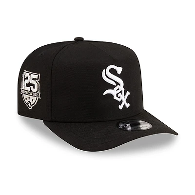 Chicago White Sox Black 125th Anniversary Patch Pink UV New Era 9FIFTY A-Frame Snapback Hat