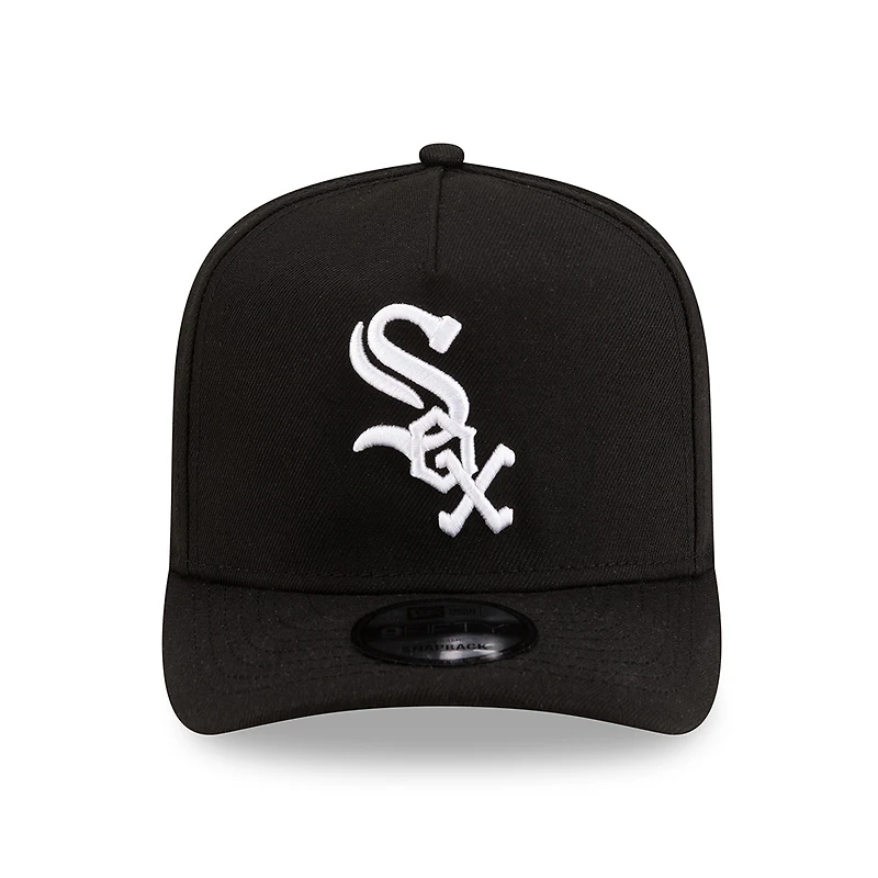 Chicago White Sox Black 125th Anniversary Patch Pink UV New Era 9FIFTY A-Frame Snapback Hat