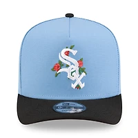 Chicago White Sox Sky Blue and Black Rose Logo New Era 9FIFTY A-Frame Snapback Hat
