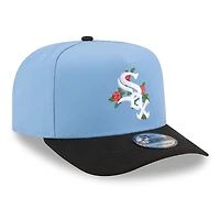 Chicago White Sox Sky Blue and Black Rose Logo New Era 9FIFTY A-Frame Snapback Hat