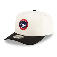 Chicago Cubs Chrome and Black Cooperstown 2Tone New Era 9FIFTY A-Frame Snapback Hat